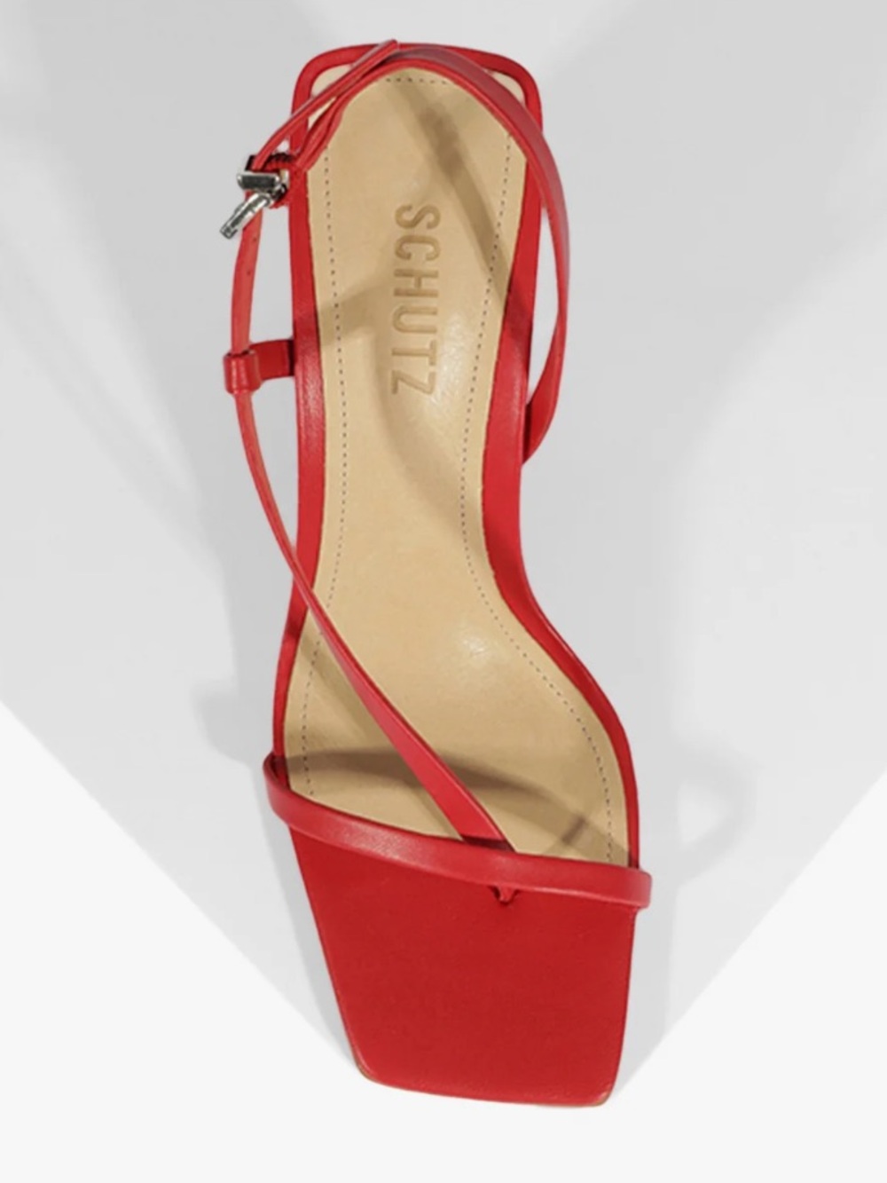 SCHUTZ Heloise Block Heels Scarlet
Red Sandals shoes strappy Revolve 8B